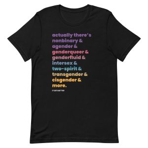 Gender Education T-shirt (Rainbow Letters)