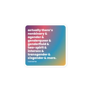 Gender Education Sticker