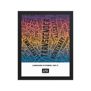 Language is Power Framed Poster (Multicolor)