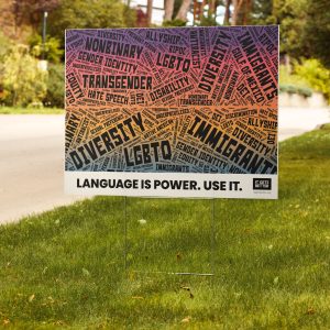 Language is Power Yard Sign/Window Display (Multicolored)