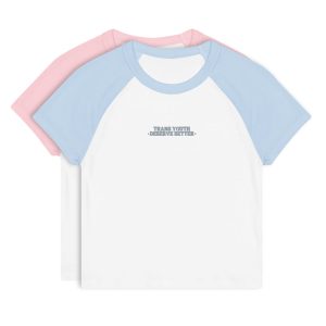 Trans Youth Deserve Better Women’s micro rib raglan baby tee