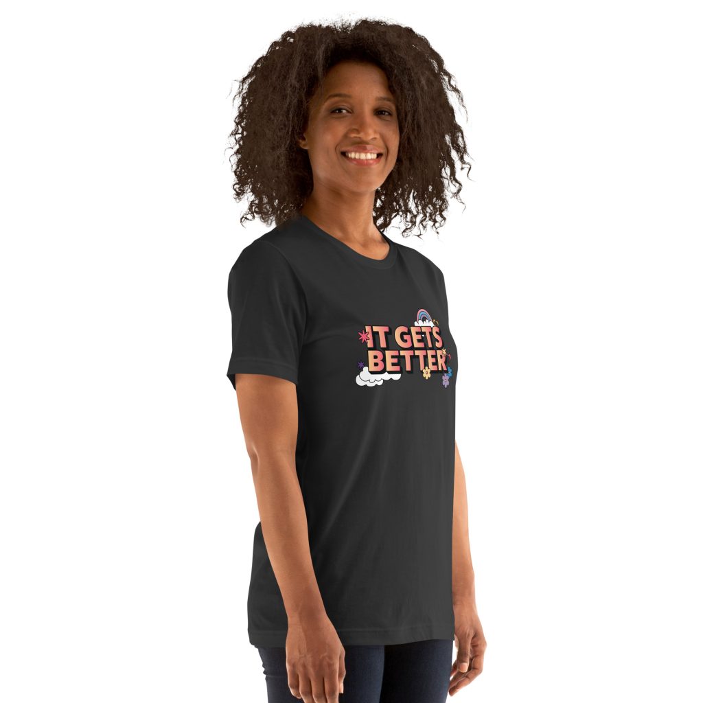 Limited Edition It Gets Better Pride 2026 T-shirt (pink/yellow design ...