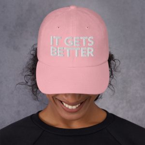 It Gets Better Dad Hat in Pink